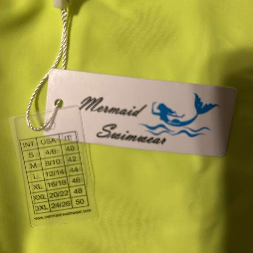 NWT mermaid swimwear neon one piece L - Picture 7 of 9